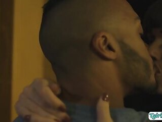 Small tits TS Natalie asslick and hardcore interracial anal