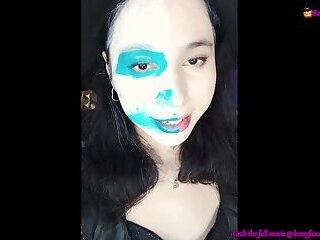 crazy witch DaniTheCutie fucks herself on Halloween night