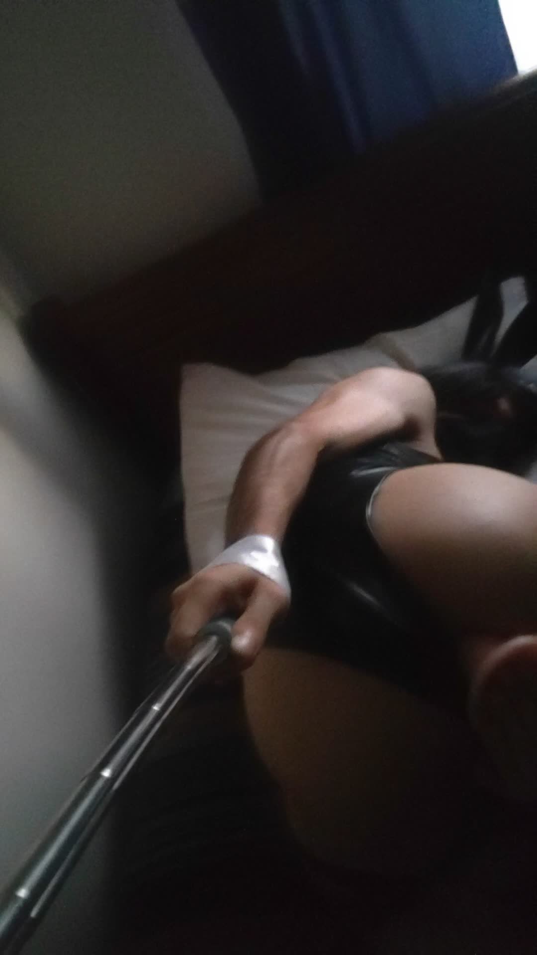 Enjoying my dildo like the bitch I am. Disfrutando de mi dildo como la perra que soy.